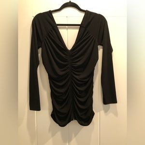 Ruched Guess v-neck top